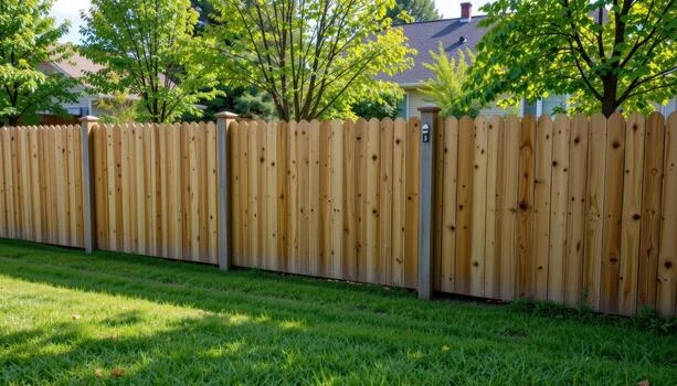 Professional fence installation project