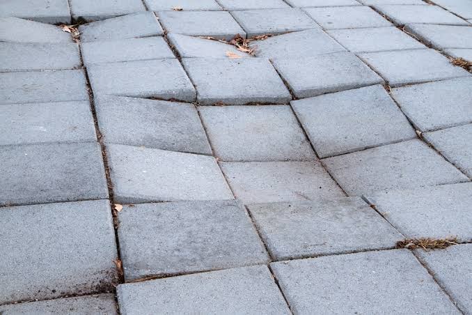 Professionally relayed and leveled pavers