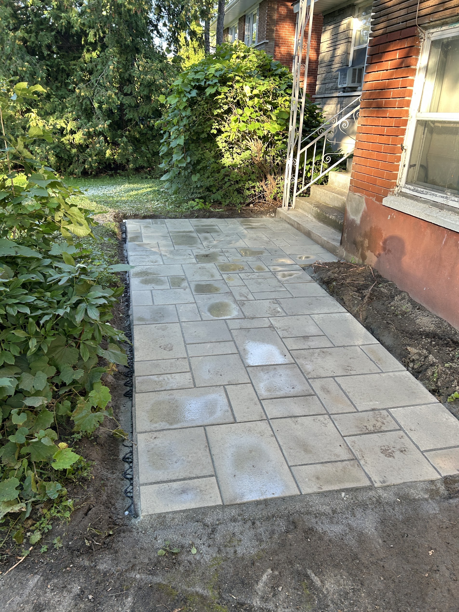 Professional paver installation project